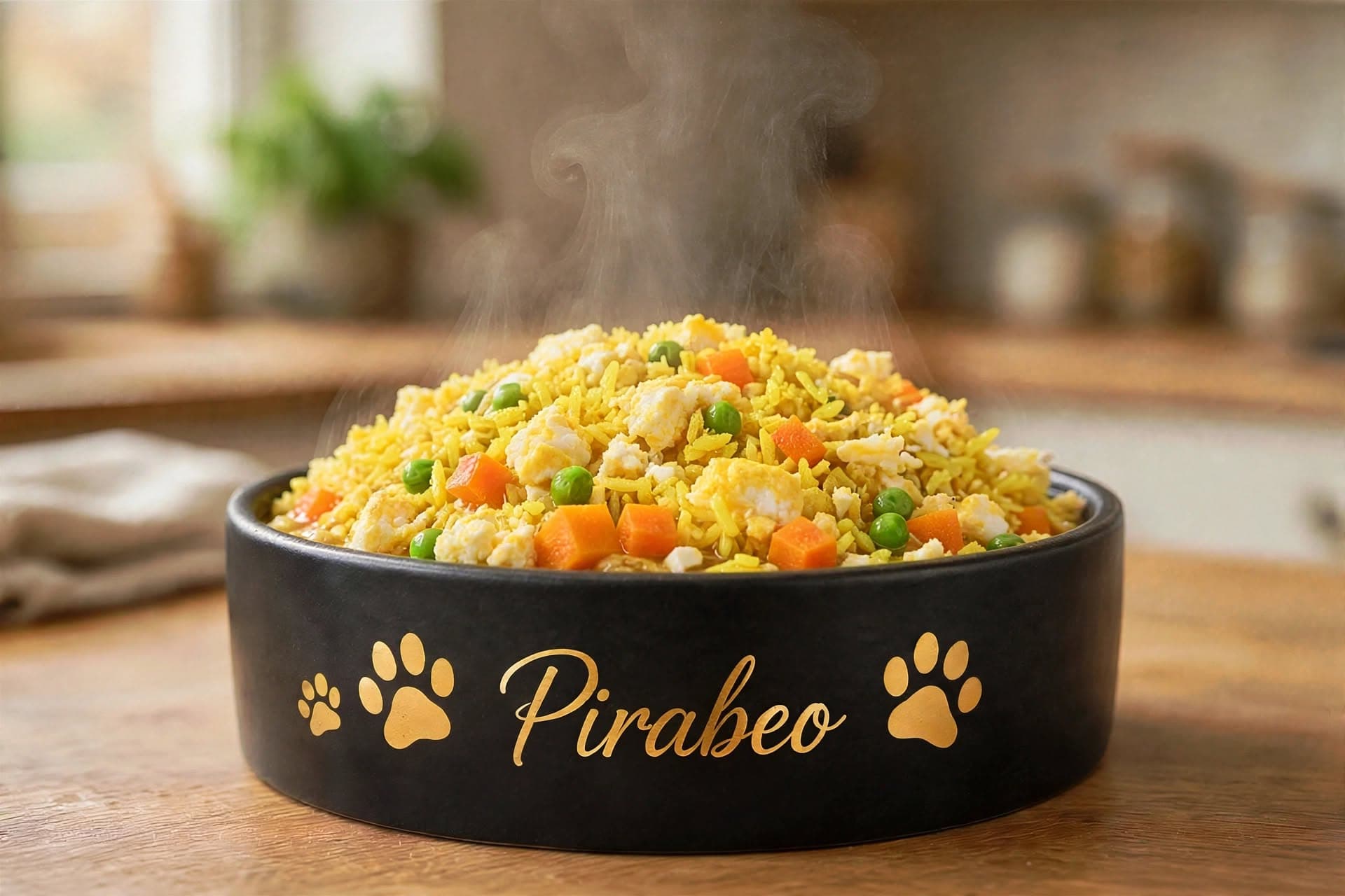 Egg, Rice & Veggie Meal, freshly prepared pet meal